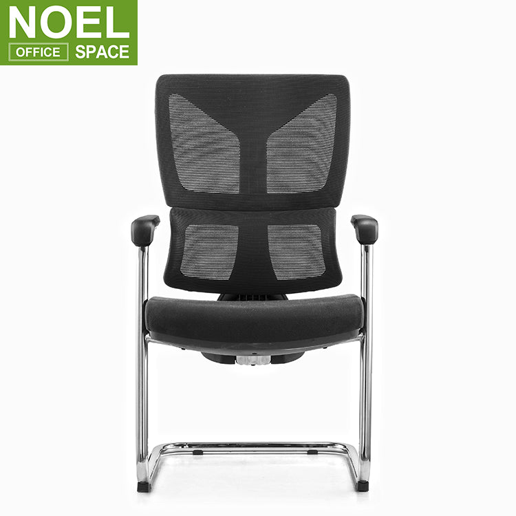 Roma-V(Fixed PP armrest), chair office cheap chair office reception meeting chair black