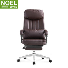 Diego-H(footrest), High back ergonomic durable executive reclining sleeping office leather boss chair