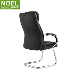 Diego-V, Wholesale fashionable modern black leather training office chrome metal armrest chair