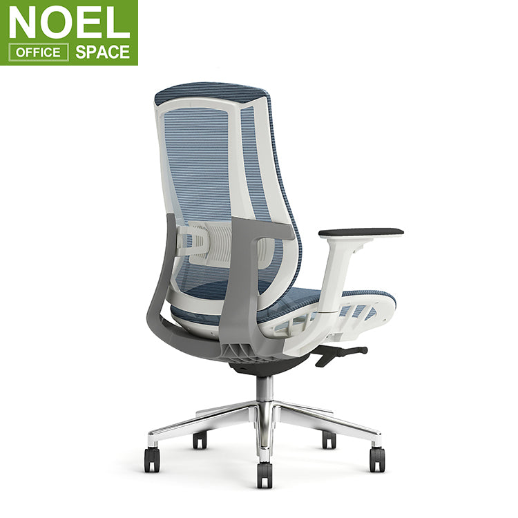 Flex-M (White PP), New Office Commercial Lift Swivel High Quality Ergonomic Mesh Fabric Chair