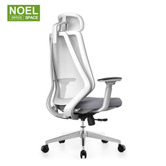 Farris-H (Grey), New Product Ergonomic Mesh Office Chair 2D Headrest Full Chair Passed BIFMA 3D Armrest Multifunction Mechanism Fashion Unique Design