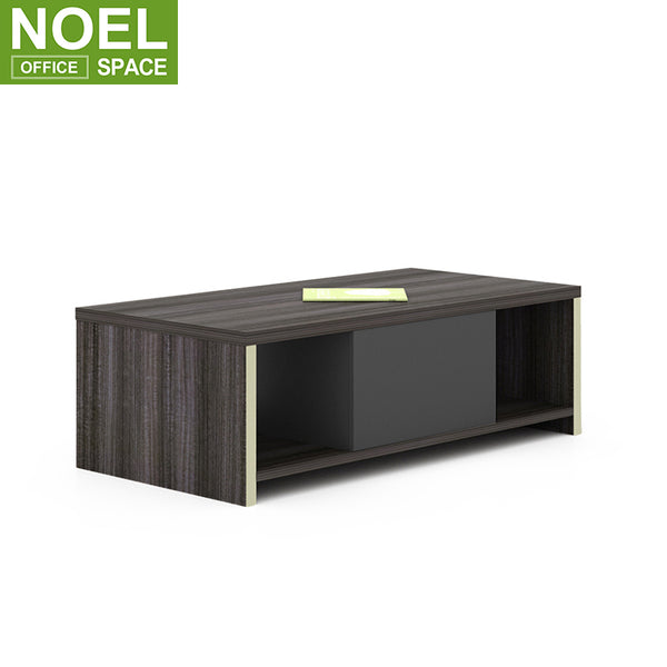 Modern small mdf wood side table long oak storage coffee tea table for living room