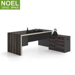 Executive table simple fashion boss desk and chair combination with side cabinet and bookcase
