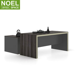 Executive table simple fashion boss desk and chair combination with side cabinet and bookcase