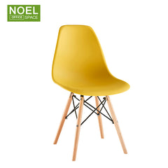 Helen-SW, Stylish cafe modern plastic chair with wooden leg cheap plastic chair price