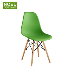 Helen-SW, Stylish cafe modern plastic chair with wooden leg cheap plastic chair price