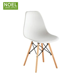 Helen-SW, Stylish cafe modern plastic chair with wooden leg cheap plastic chair price