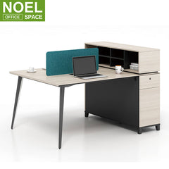 Saving space office furniture two sides face to face office modular 2 person workstation