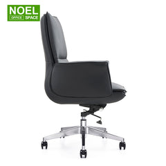 Kathie-M (Black), Fixed Armrest Mid Back Executive PU Office Chair Best Price For Meeting Office Room