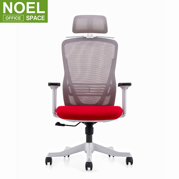 Maro-H (Grey PP+3D arm), Cheemay mesh ergonomic high back executive chair in office chairs