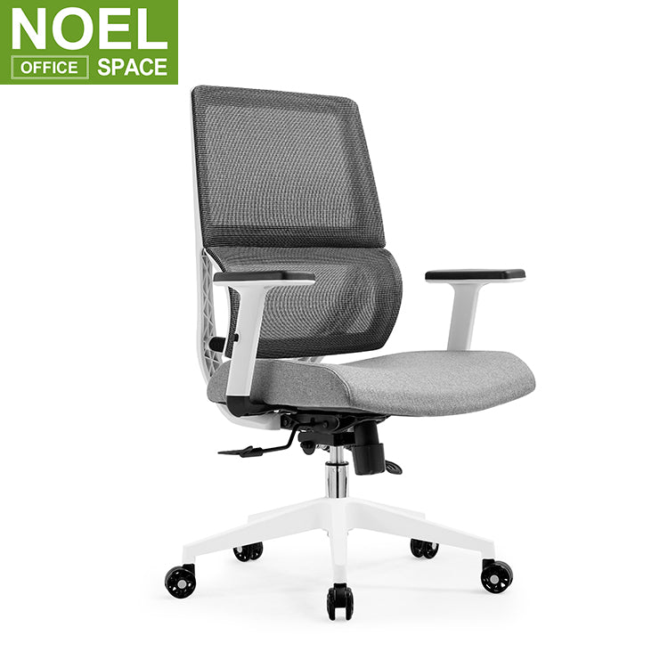 Mars-M(White PP), 360 Revolving Executive Swivel Chairs Cheap Black White OEM Fashionable Style Modern Adjustable Furniture Office Chair