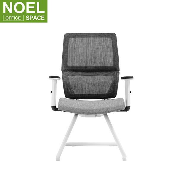 Mars-V(White PP), Mid back Furniture chair simple design synthetic leather best ergonomic office chair