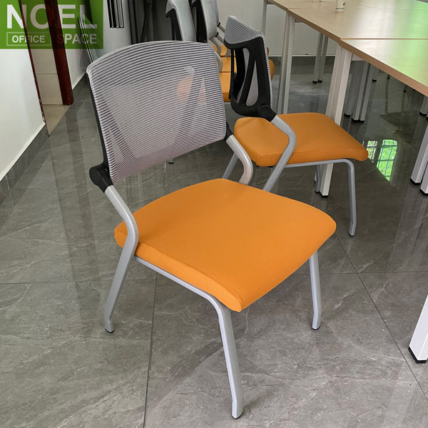 Melody(No arm), Factory Supplying Cheap Mesh Office Chair No Wheel Modern Visitor Office Chair