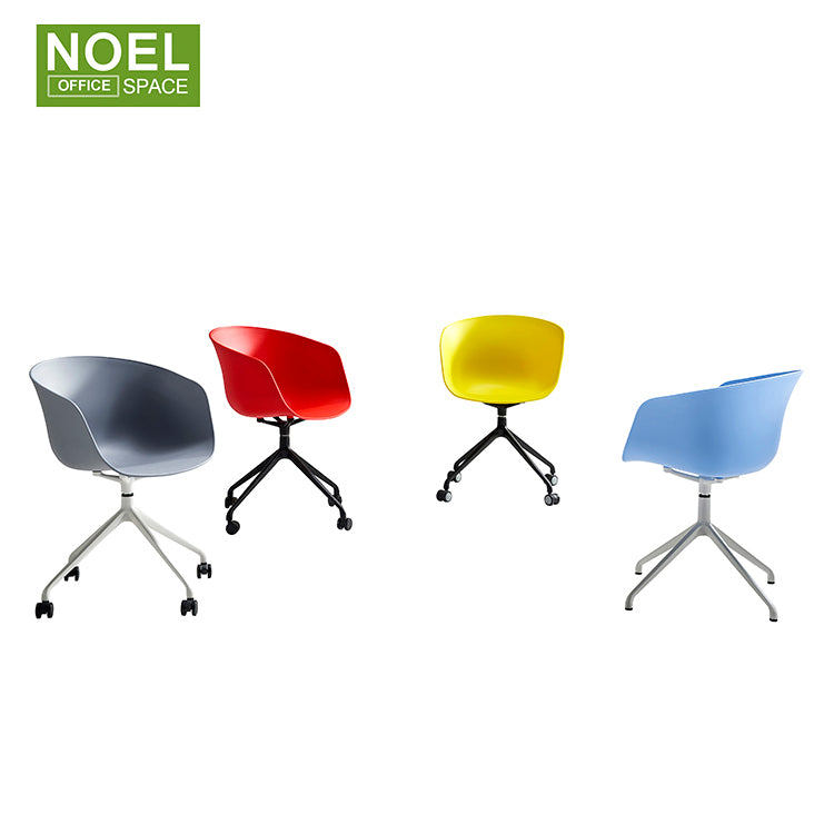 Nata, Simple Beautiful Modern Furniture Restaurant Coffee Egg Chair With Wheels