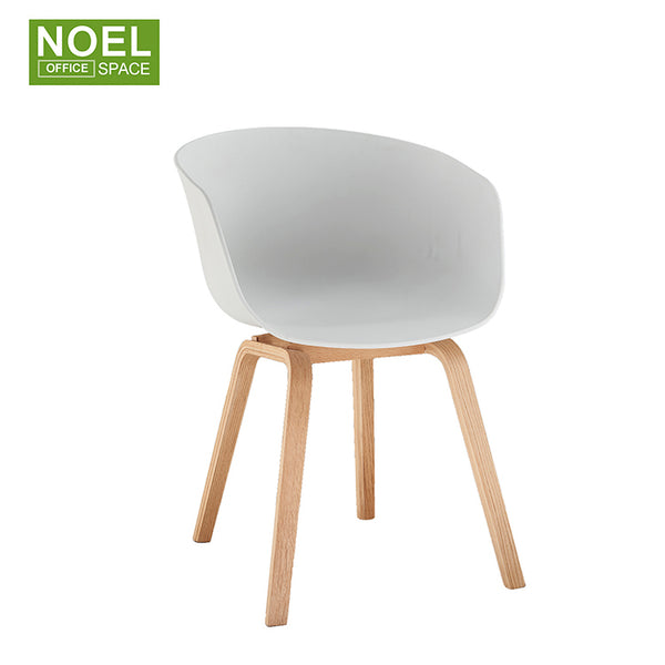 Nata,  China Coffee shop wooden legs plastic arm chair dining room chair