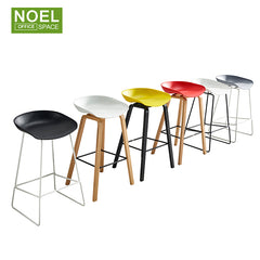 Neil-SW, Modern PU Upholstery Comfortable Armless Height Pub Dining Bar Wood Chair