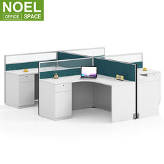 Hot selling 4 Seater Staff Computer Workstation Cubicle Modern Office Workstation Table