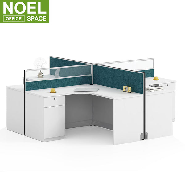 4 Seater Staff Computer Workstation Cubicle Modern Office Workstation Table