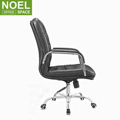 Oleg-M, Wholesale high quality metal frame PU leather mid back office chair