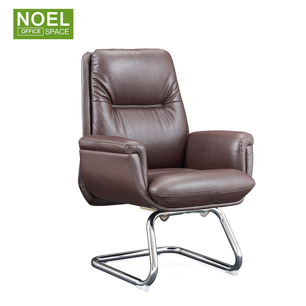 Oliver-V, Soft comfortable computer ergonomic leather desk seating leather matching visitor conference chair