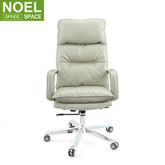 Omar-H, Cheap price light leather office high back desk chair for sale executive armchair