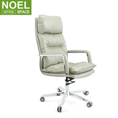 Omar-H, Cheap price light leather office high back desk chair for sale executive armchair