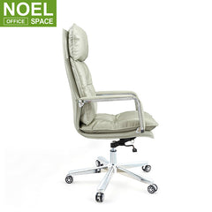 Omar-H, Cheap price light leather office high back desk chair for sale executive armchair
