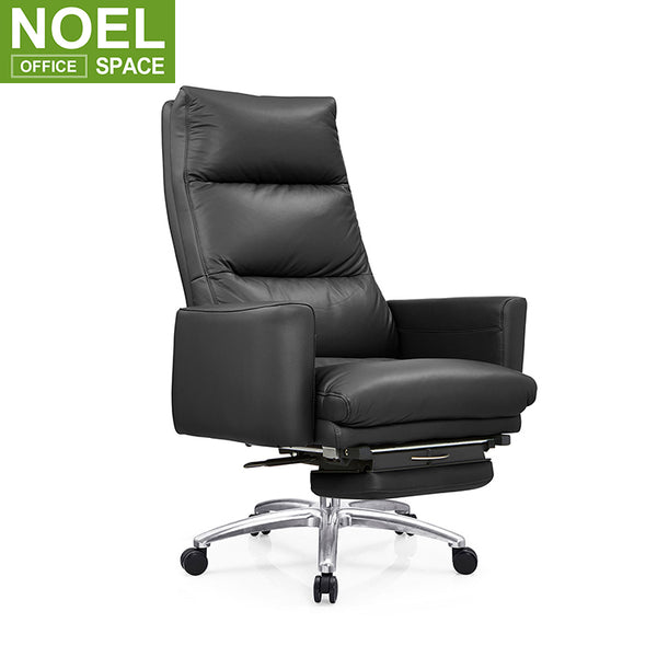 Height Adjustable back reclining office executive sleeping leather recliner chair