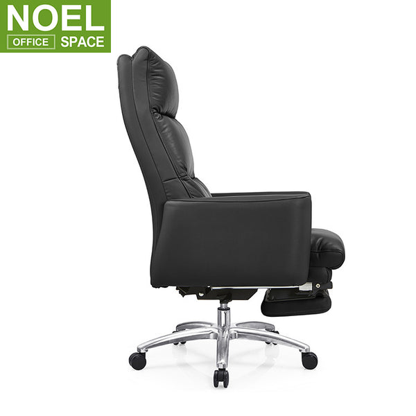 Height Adjustable back reclining office executive sleeping leather recliner chair