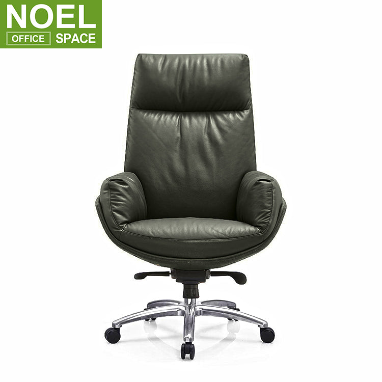 Factory Directly Big and Tall Brown Manager Swivel Leather PU Office Chair Ergomic Executive Chair