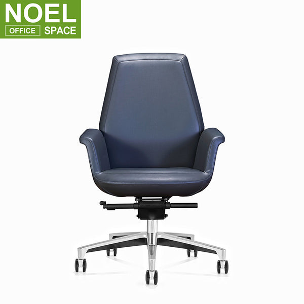 Executive office mid back leather office chair ergonomic design on sale