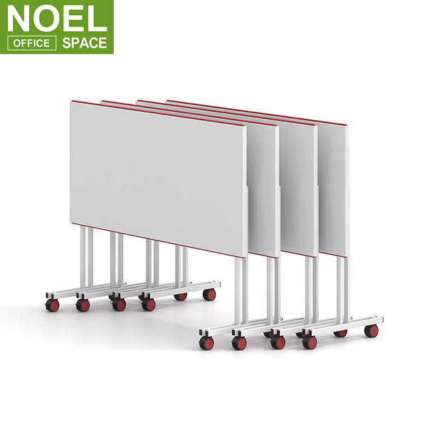 Plastic 2.5-inch PU casters with rotating device with foldable function Folding table