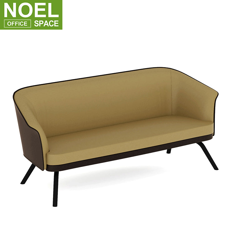 Modern luxury high end coffee color pu leather office executive commercial sofa furniture office modern