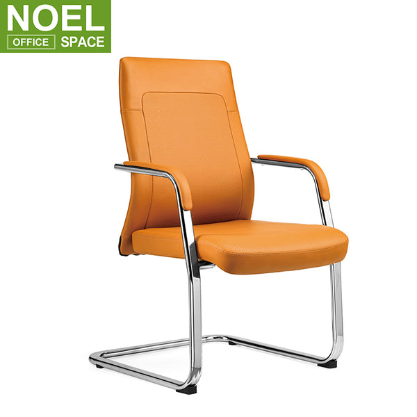 Palti-V, China suppliers commerical office leather chair metal Synthetic Leather chair