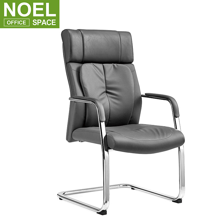 Ravi-V, Fashionable executive Mid back Pu leather chair with chrome leg staff chair