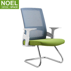 Rock-V, New model mid back visit mesh office staff chair Green+grey