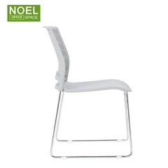 Summer, Dining room Chair PP seat chair and hole back with chromed metal legs