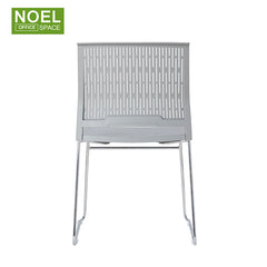 Summer, Dining room Chair PP seat chair and hole back with chromed metal legs