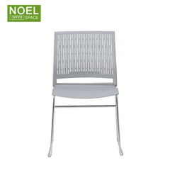 Summer, Dining room Chair PP seat chair and hole back with chromed metal legs