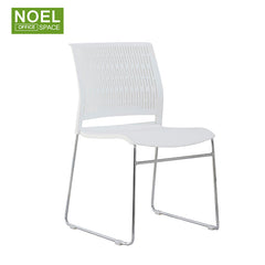 Summer, Dining room Chair PP seat chair and hole back with chromed metal legs