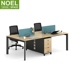 Modern Call Center Furniture E1 Melamine Board Customized Staff Office Workstation