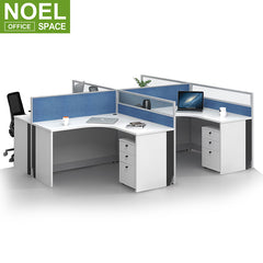 China supplier office furniture wood staff table office desk modern 4 staff workstation