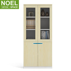 Hot Sale Opening office modular furniture tall glass wooden file cabinet