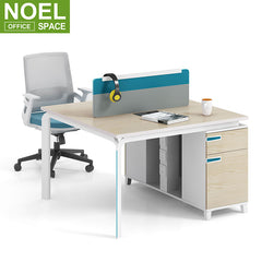 Fashion office cubicles 2 person studio desk workstation