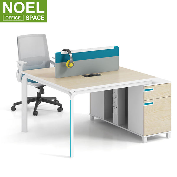 Fashion office cubicles 2 person studio desk workstation