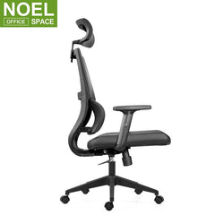 Mars-H, Ergonomic Mesh High Back Executive Computer Office Chair Black with Headrest New