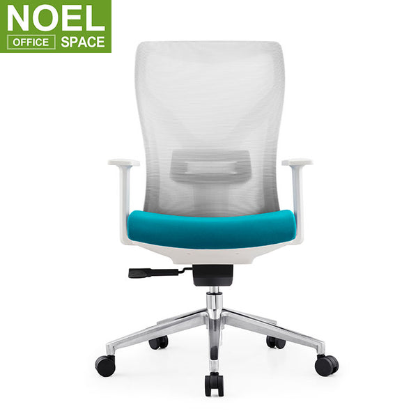 Imove-M (White nylon, functional), Middle back Mesh office swivel ergonomic mesh executive office chair