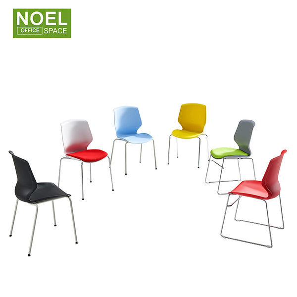 Nash-FL, Visitor chair New material PP back and seat chair can be stacked
