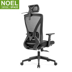 Oka-H, Boss executive black high back mesh office chair sillas de oficina with 2D lumbar support adjustable armrest ergonomic chairs