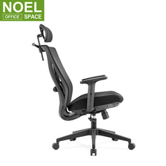 Oka-H, Boss executive black high back mesh office chair sillas de oficina with 2D lumbar support adjustable armrest ergonomic chairs